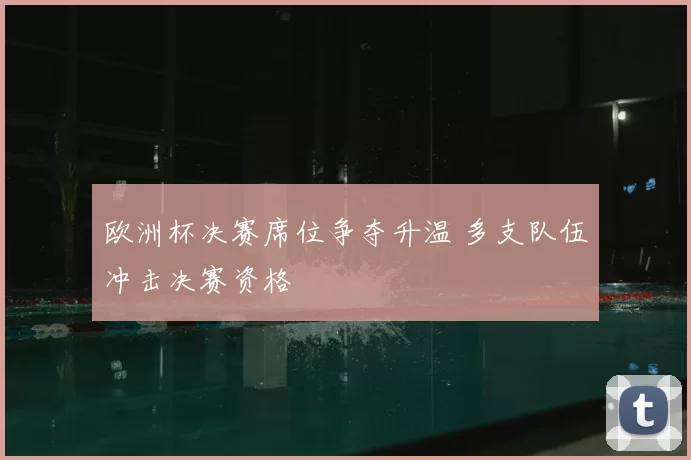 欧洲杯决赛席位争夺升温 多支队伍冲击决赛资格