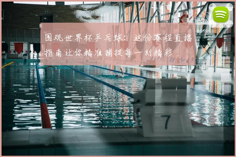 围观世界杯乒乓球:这份赛程直播指南让你精准捕捉每一刻精彩
